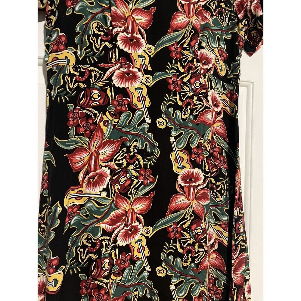 Vintage Reyn Spooner Floral Guitar Dress Size Small - Picture 2 of 6